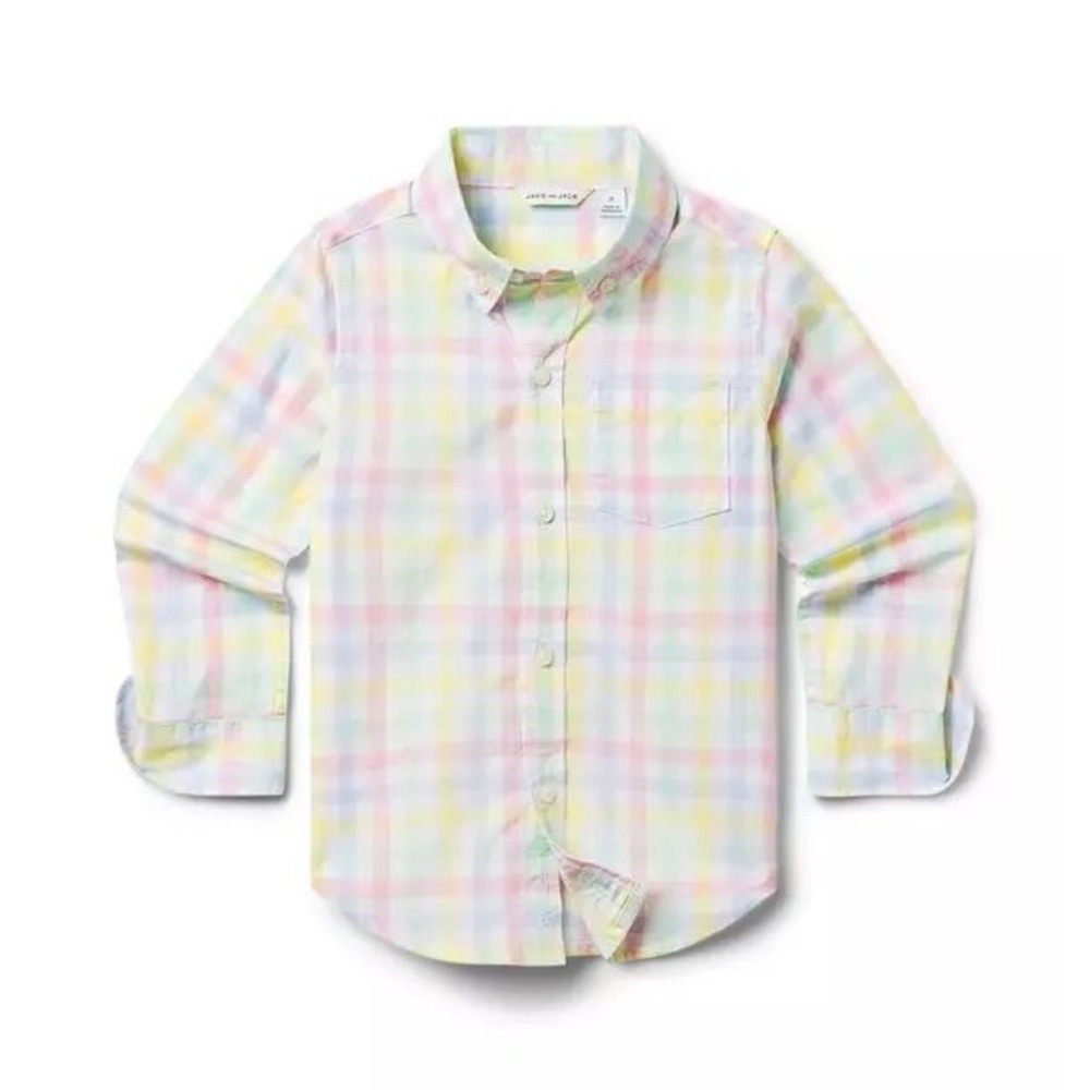 Janie and Jack Gingham Poplin Shirt‎ Size 18-24 Months